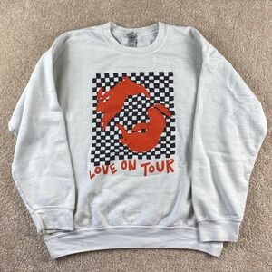 Harry Styles Love On Tour‎ Crewneck Sweatshirt Rabbits Gildan White Large L